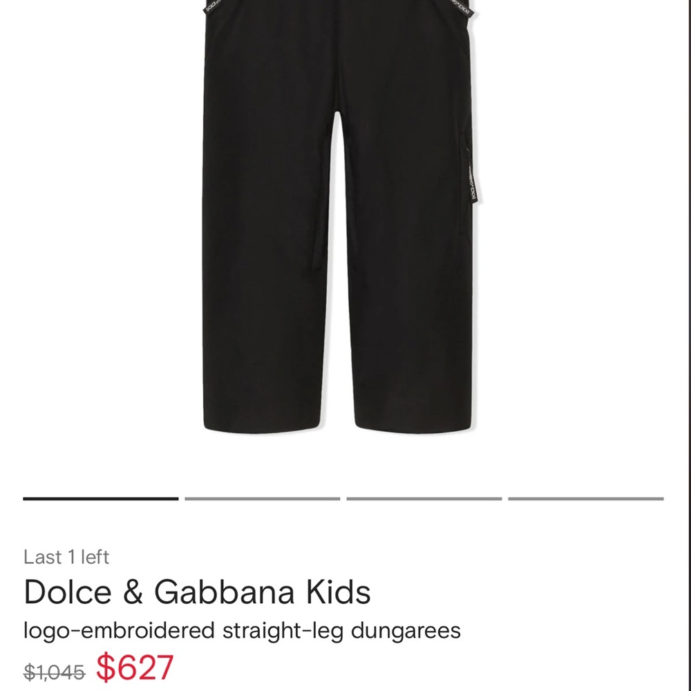 Dolce & Gabbana Kids Black Ski Overalls
